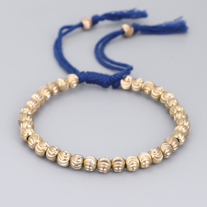 Fortune Jewel Tibetan Handmade Copper Bead Luck String Bracelet