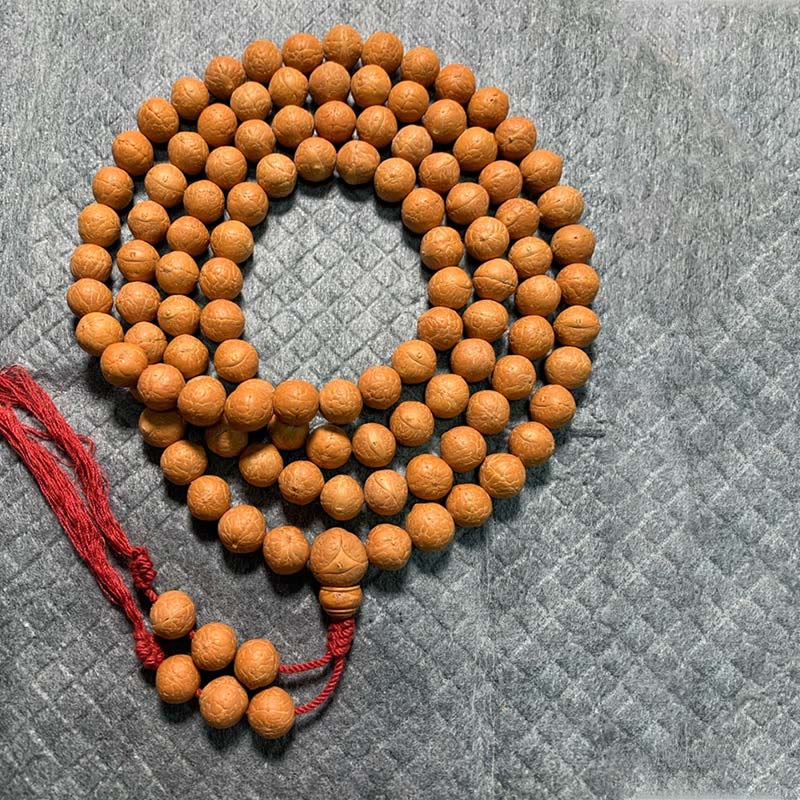 Fortune Jewel 108 Mala Beads Nepal Bodhi Seed Luck Wealth Tassel Bracelet