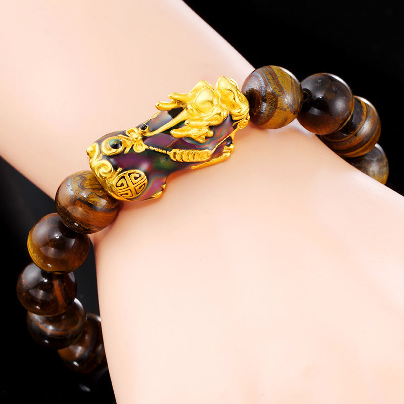 Fortune Jewel  Tibetan Handcrafted Tiger Eye Feng Shui Bracelet