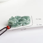Fortune Jewel Jade PiXiu Wealth Luck String Necklace Pendant