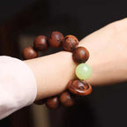 Fortune Jewel Tibetan Rosewood Engraving Tiger Protection Bracelet