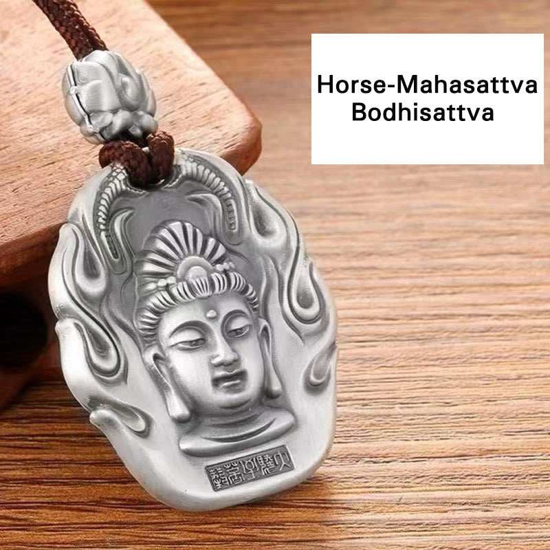 Fortune Jewel Chinese Zodiac Natal Buddha Om Mani Padme Hum Lotus Compassion Necklace Pendant Fortune Jewel