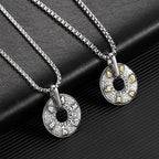 Fortune Jewel Tibetan Om Mani Padme Hum Peace Buckle Creativity Necklace Pendant