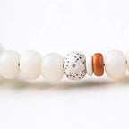 Fortune Jewel Tibetan White Jade Bodhi Lotus Blessing Bracelet Fortune Jewel