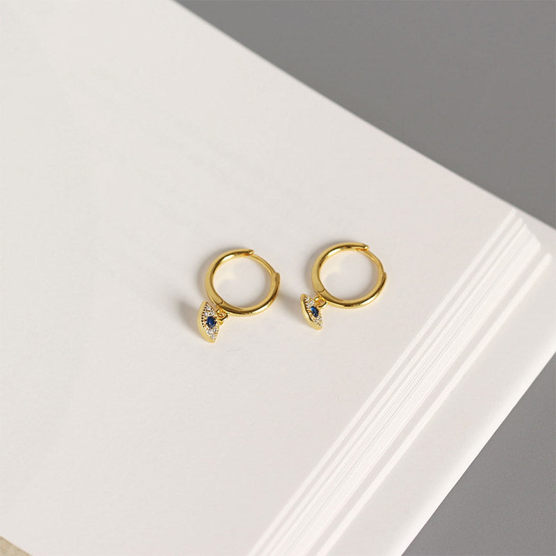 Fortune Jewel 925 Sterling Silver Evil Eye Blessing Protection Stud Earrings