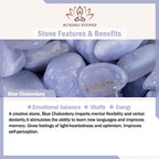 Fortune Jewel Blue Chalcedony Emotional Balance Bracelet Bangle