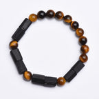 Fortune Jewel Natural Black Tourmaline Tiger Eye Positive Bracelet