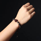 Fortune Jewel Small Leaf Red Sandalwood Sooth Bracelet