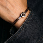 Fortune Jewel  925 Sterling Silver Handmade Button Protection Weave String Bracelet