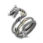 Fortune Jewel Vintage Dragon Pattern Copper Strength Ring