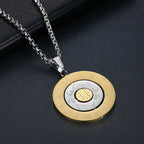 Fortune Jewel Chinese Zodiac Nine Palaces Eight Diagrams Bagua Amulet Harmony Necklace Rotatable Pendant