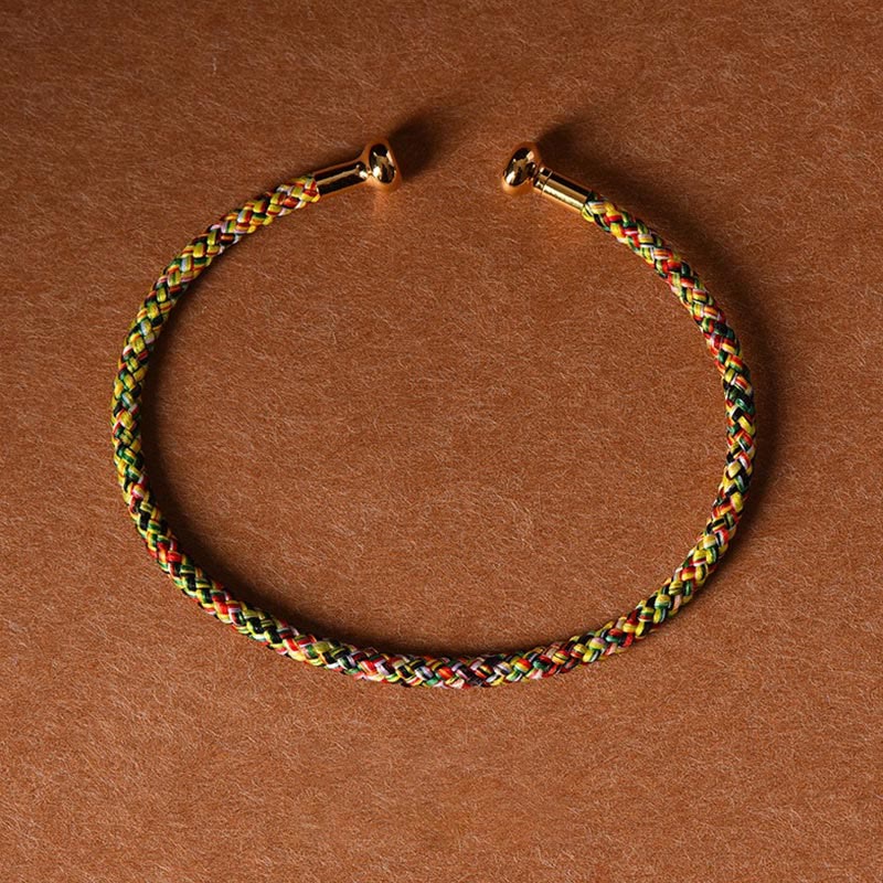 Fortune Jewel Simple Design Handmade Luck Braid String Cuff Bracelet