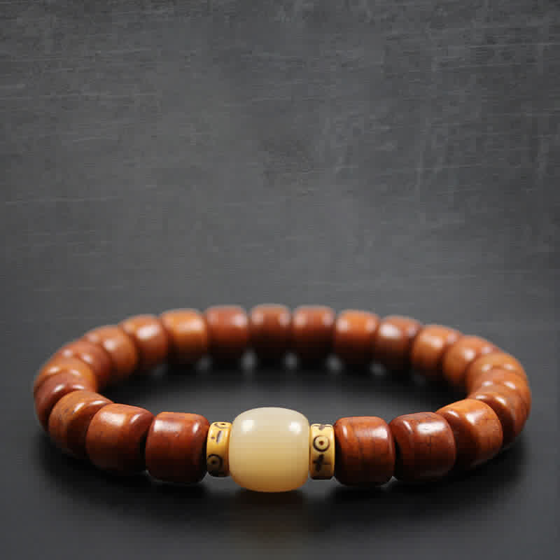 Fortune Jewel Tibetan Bone Beads Om Mani Padme Hum Strength Bracelet