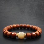 Fortune Jewel Tibetan Bone Beads Om Mani Padme Hum Strength Bracelet