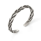 Buddha Stones Viking Style Twisted Braided Pattern Copper Balance Bracelet Bangle