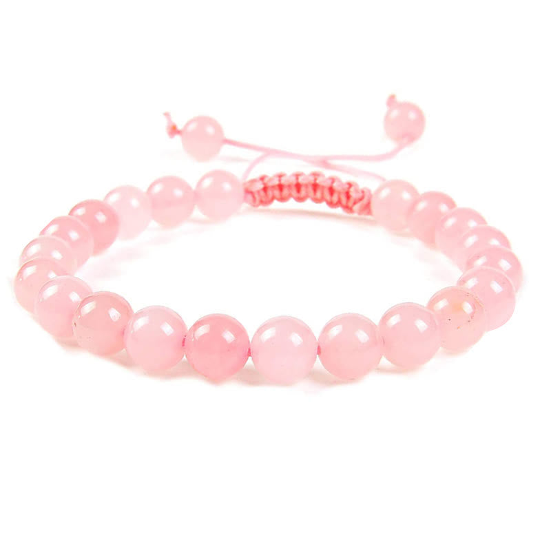Fortune Jewel Natural Healing Power Gemstone Crystal Beads Unisex Adjustable Macrame Bracelet