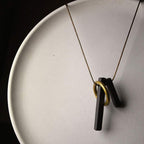 Fortune Jewel Zen Circle Ebony Wood Enlightenment Necklace Pendant Fortune Jewel
