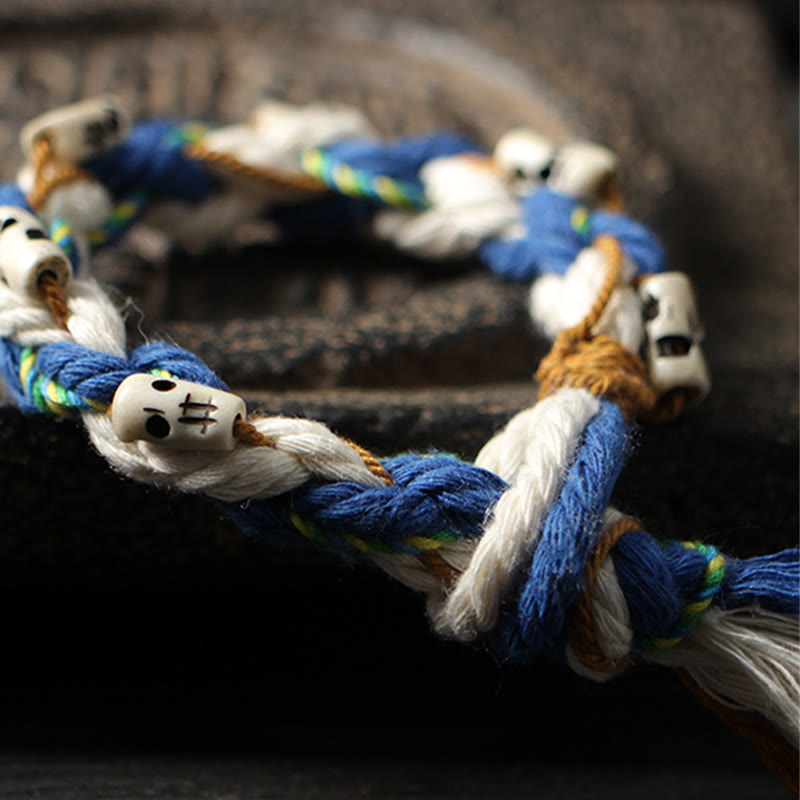 Fortune Jewel Tibetan Zakiram Goddess of Wealth Bead Engraved Handmade Luck Bracelet