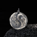 Fortune Jewel 990 Sterling Silver Yin Yang Hammer Texture Harmony Necklace Pendant Fortune Jewel
