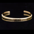 Fortune Jewel Six True Words Engraving Titanium Steel Blessing Protection Bracelet