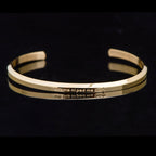 Fortune Jewel Six True Words Engraving Titanium Steel Blessing Protection Bracelet