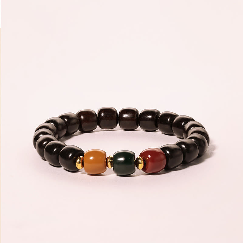 Fortune Jewel Ebony Wood Rosewood Peace Balance Bracelet