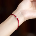 Fortune Jewel 925 Sterling Silver Luck Bead Protection Red String Braided Bracelet