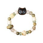Fortune Jewel Bodhi Seed Green Sandalwood Ebony Wood Small Leaf Red Sandalwood Cat Head Paw Claw Peace Bracelet
