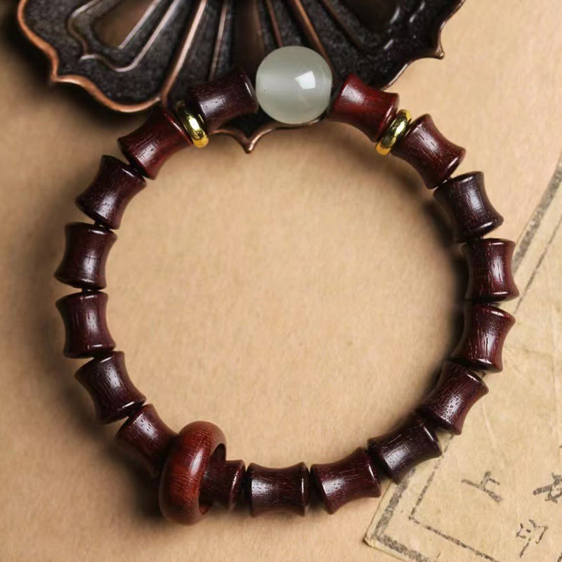 Fortune Jewel Ebony Green Sandalwood Black Rosewood Bamboo Peace Bracelet