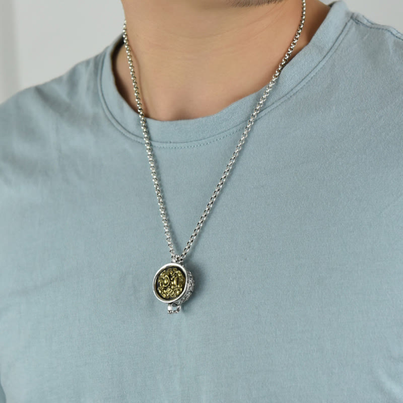 Fortune Jewel Treasure Bowl Copper Coin Ingots Wealth Necklace Pendant