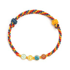 Fortune Jewel Handmade Dunhuang Color Thread Peace And Joy Protection Braid String Bracelet