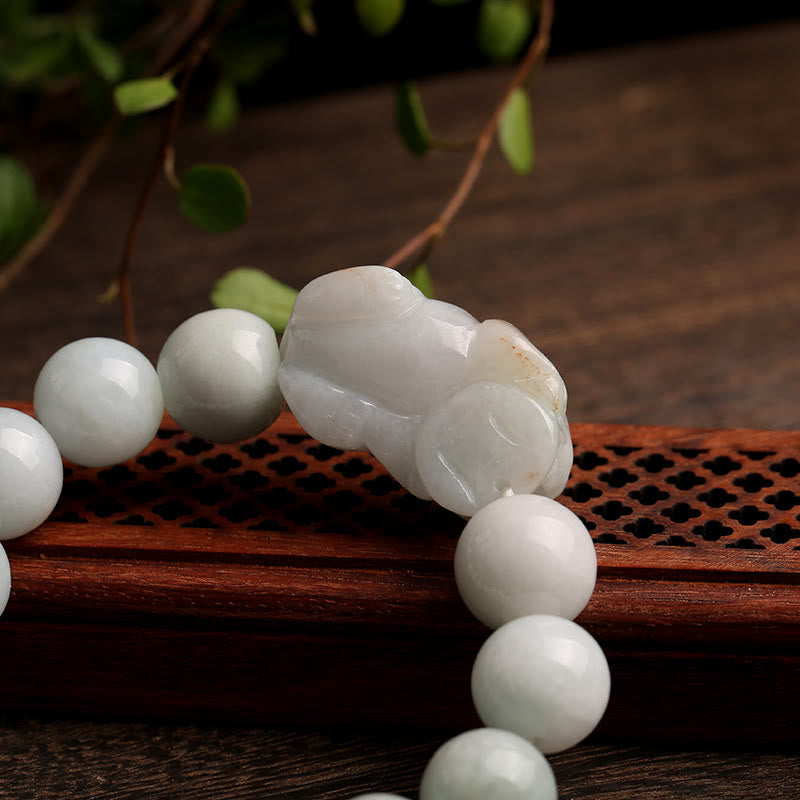 Fortune Jewel Fengshui Wealth Prosperity Jade PiXiu Luck Bracelet