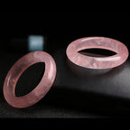 Fortune Jewel  Natural Rose Quartz Love Caring Bracelet Bangle