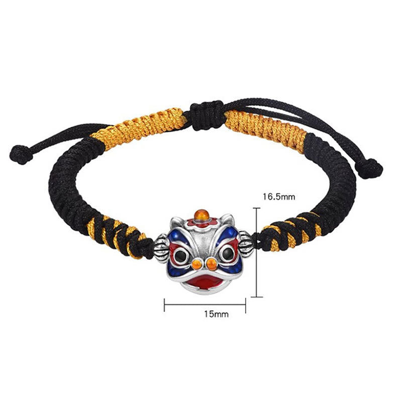 Fortune Jewel Handmade Dancing Lion Luck Braided String Bracelet