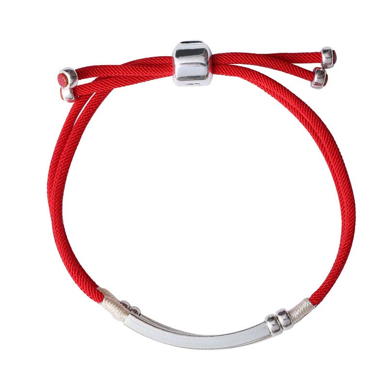 Fortune Jewel 925 Sterling Silver Red String Layered Braid Bracelet - Fortune Jewel