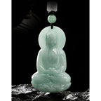 Fortune Jewel Amitabha Buddha Jade Amulet Compassion String Necklace Fortune Jewel
