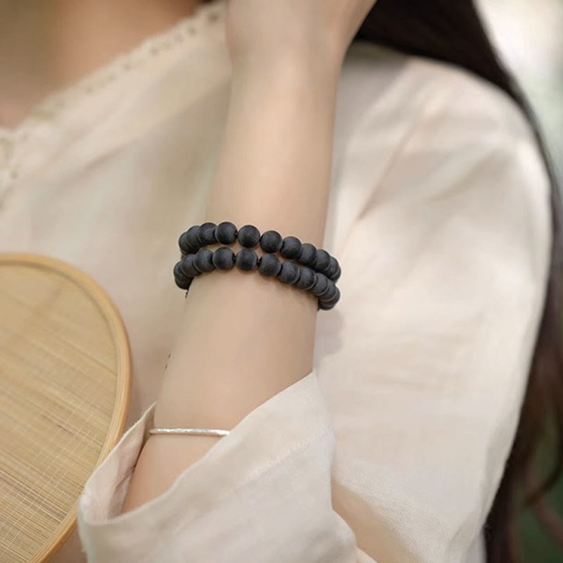 Fortune Jewel Tibetan Double Layer Cypress Bodhi Lotus Healing Bracelet