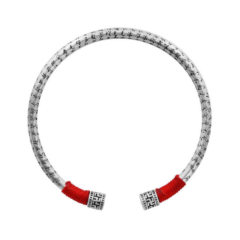 Fortune Jewel Tibet Om Mani Padme Hum Luck Red String Bracelet Bangle