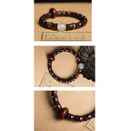 Fortune Jewel Ebony Green Sandalwood Black Rosewood Bamboo Peace Bracelet