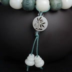 Fortune Jewel White Bodhi Six True Words Protection Bracelet
