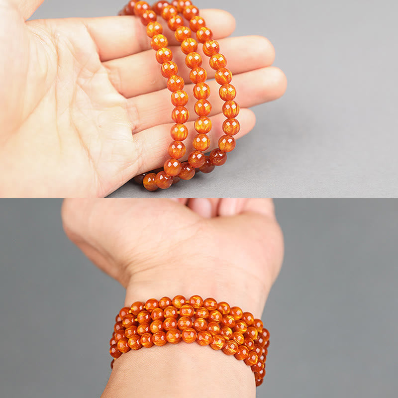 Fortune Jewel Golden Sea Willow Success Positive Bracelet Mala