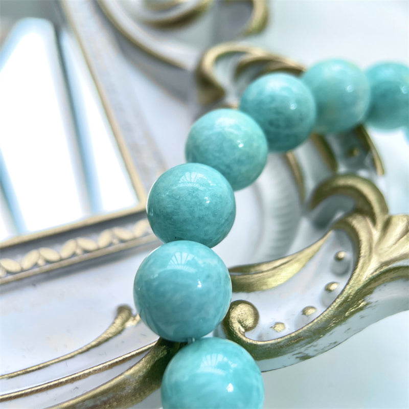 Fortune Jewel Natural Amazonite Beads Healing Confidence Bracelet
