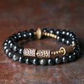 Fortune Jewel Rainbow Obsidian Copper Love Double Wrap Bracelet