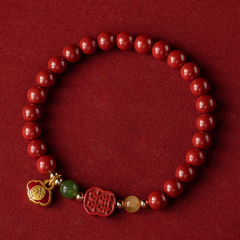 Fortune Jewel Cinnabar Happiness Calm Bracelet