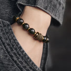 Fortune Jewel Rainbow Obsidian Copper Love Healing Bracelet