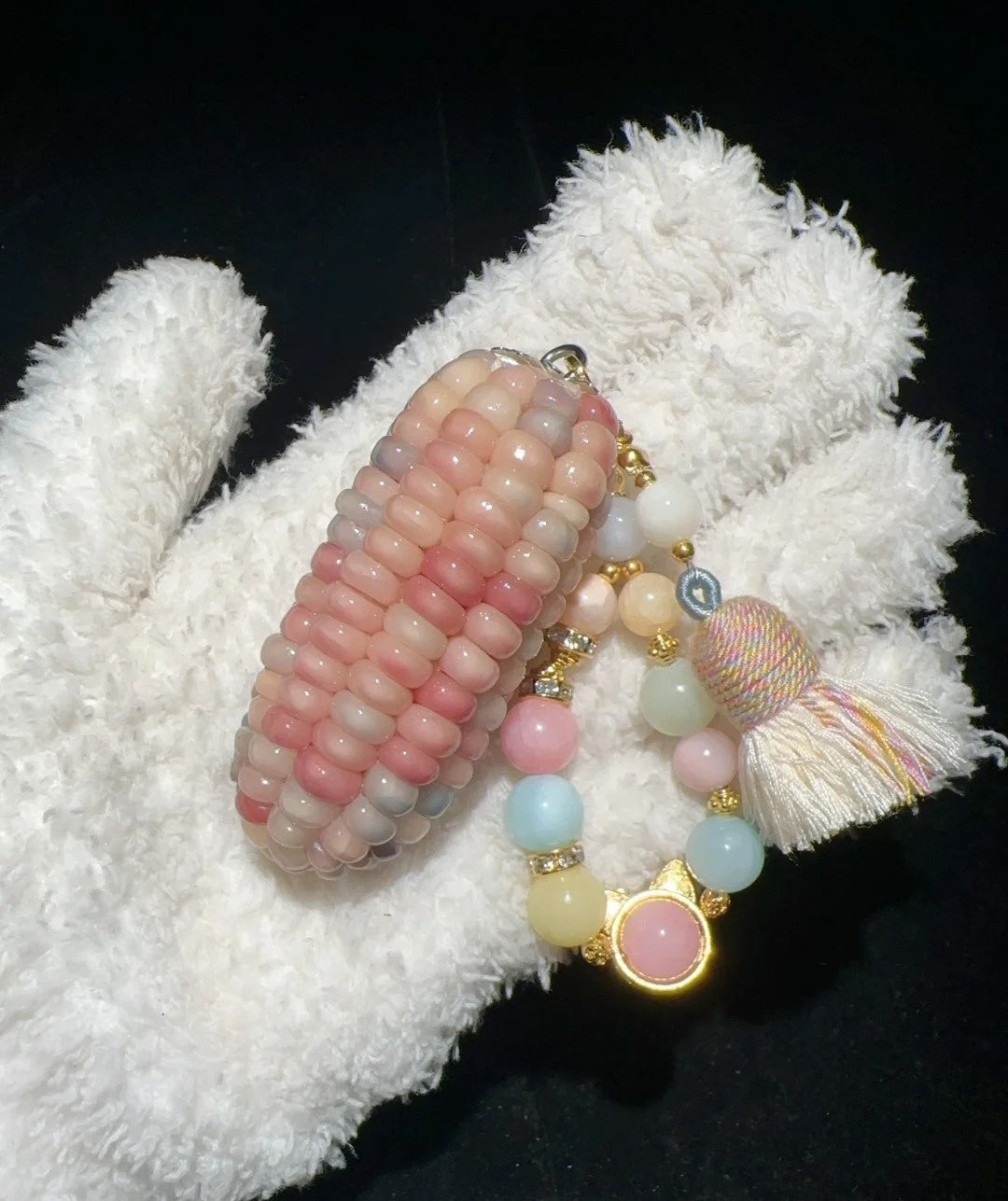 Rainbow Jelly Pink Corn Charms – Cute Fidget for Stress Relief