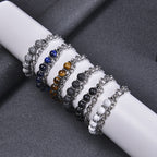 Fortune Jewel Tiger Eye Picasso Jasper Frosted Stone Strength Bracelet