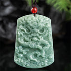 Buddha Stones Natural Jade Chinese Zodiac Dragon Sea Luck String Necklace Pendant Fortune Jewel