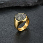 Fortune Jewel 12 Constellations of the Zodiac Star of David Protection Ring