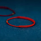 Fortune Jewel 925 Sterling Silver Lucky Golden Bead Braided String Bracelet Anklet